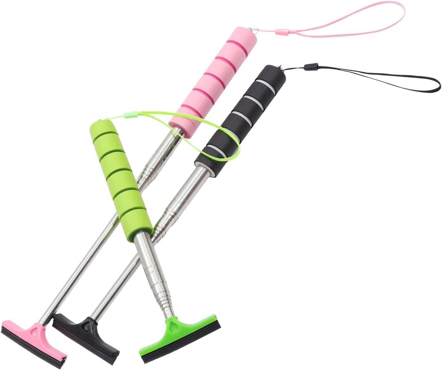 BESTOYARD Car Mirror Squeegee 3Pcs Retractable Mini Windshield Cleaner Tool Set for Automotive Glass Cleaning and Rearview Mirror Care, Portable Door and Window Wiper Kit image number 3