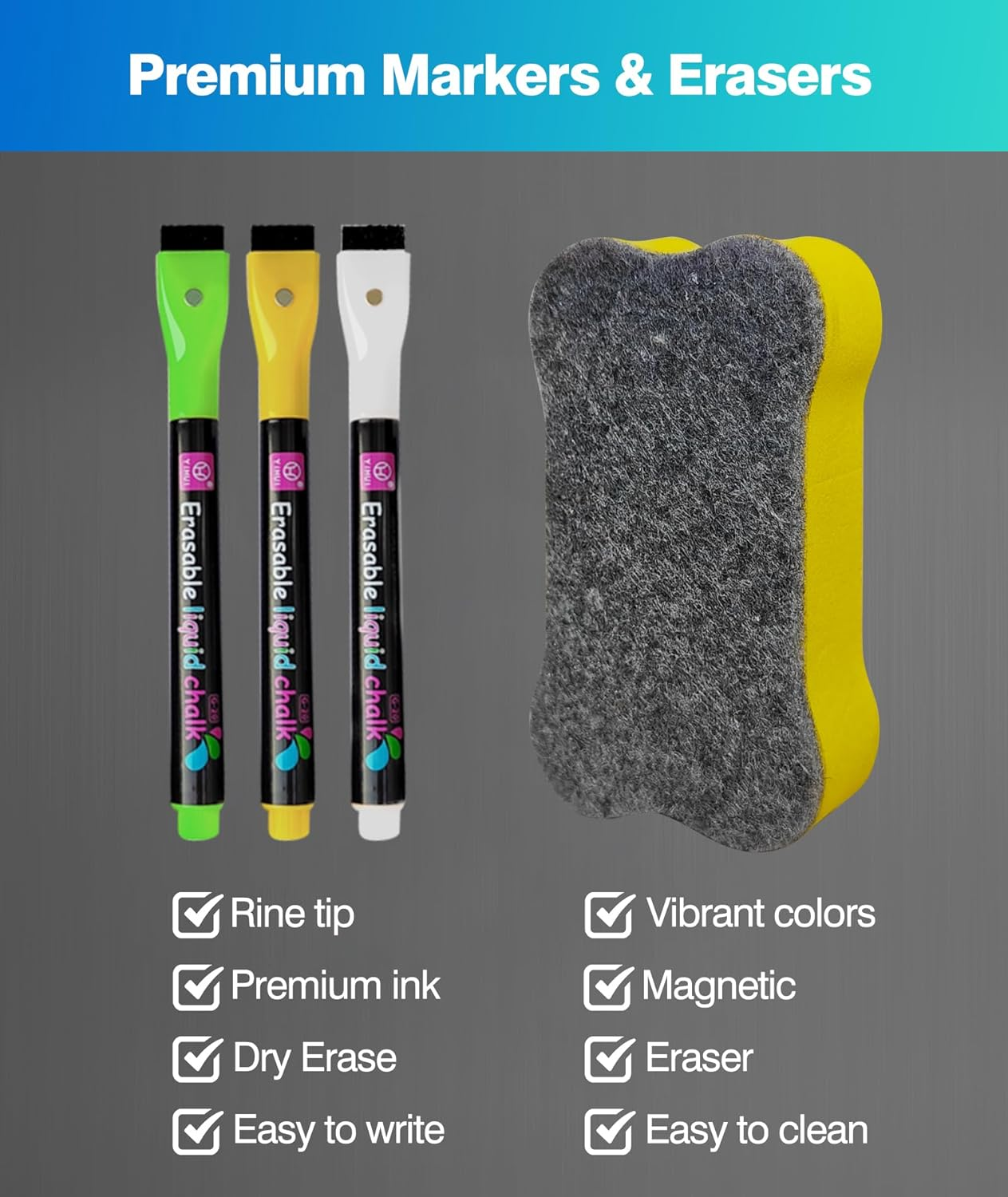 Joiyota Acrylic Magnetic Calendar for Fridge, 2-Pack Clear Dry Erase Monthly & Weekly Reusable Planner/Planning Board for Refrigerator, Includes 8 Markers, Pen Holder & Eraser, 30X40Cm, Popular in USA - Colorful Monthly  Weekly Planner image number 5