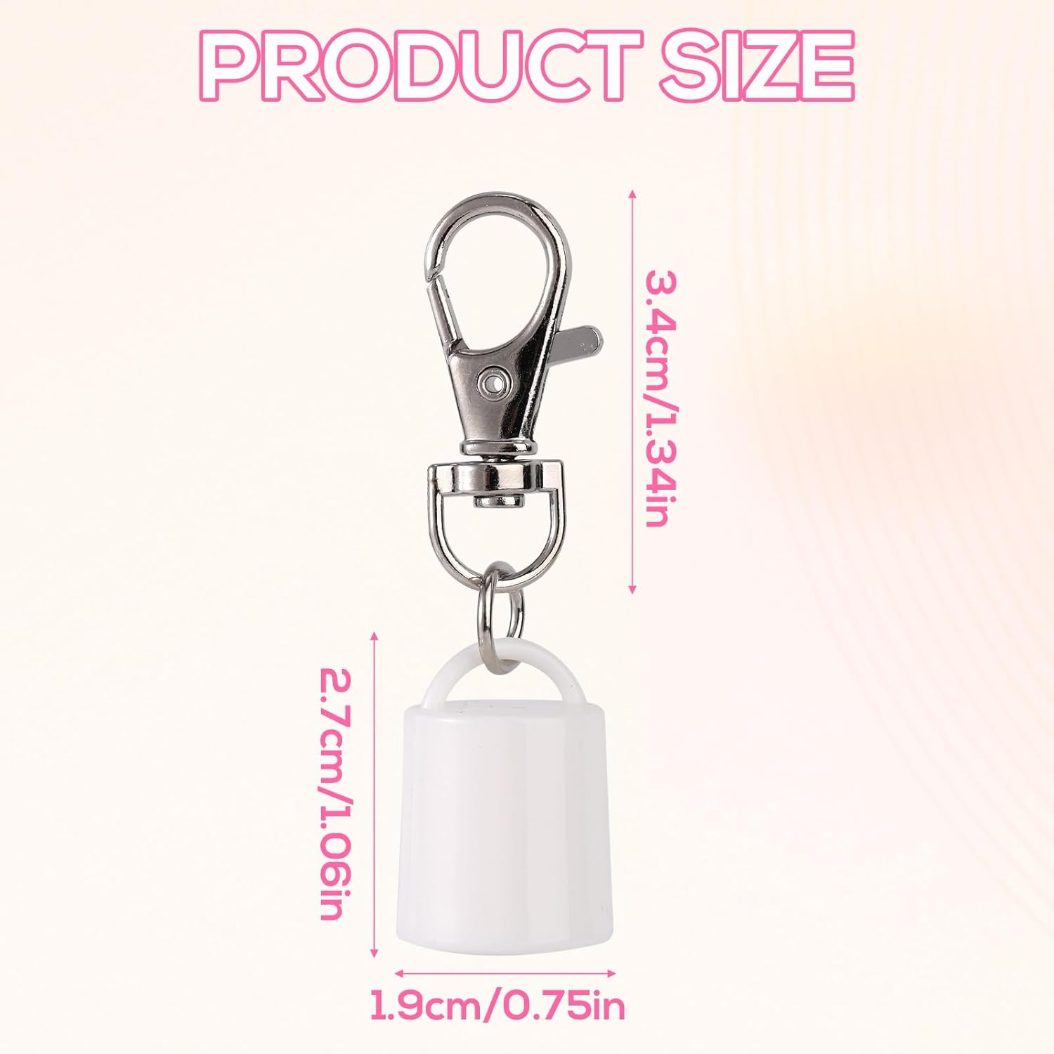 4Pcs Lip Balm Keychain Caps for Summer Fridays 0.5 Oz, Creative Lipgloss Holder Keychains Practical Portable Lip Gloss Replacement Caps (White) image number 1