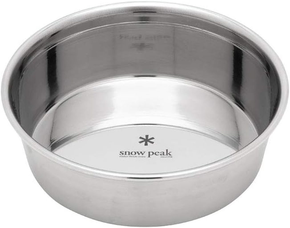 Snow Peak Unisex'S Dog Bowl-Stainless Steel, Unset, Large