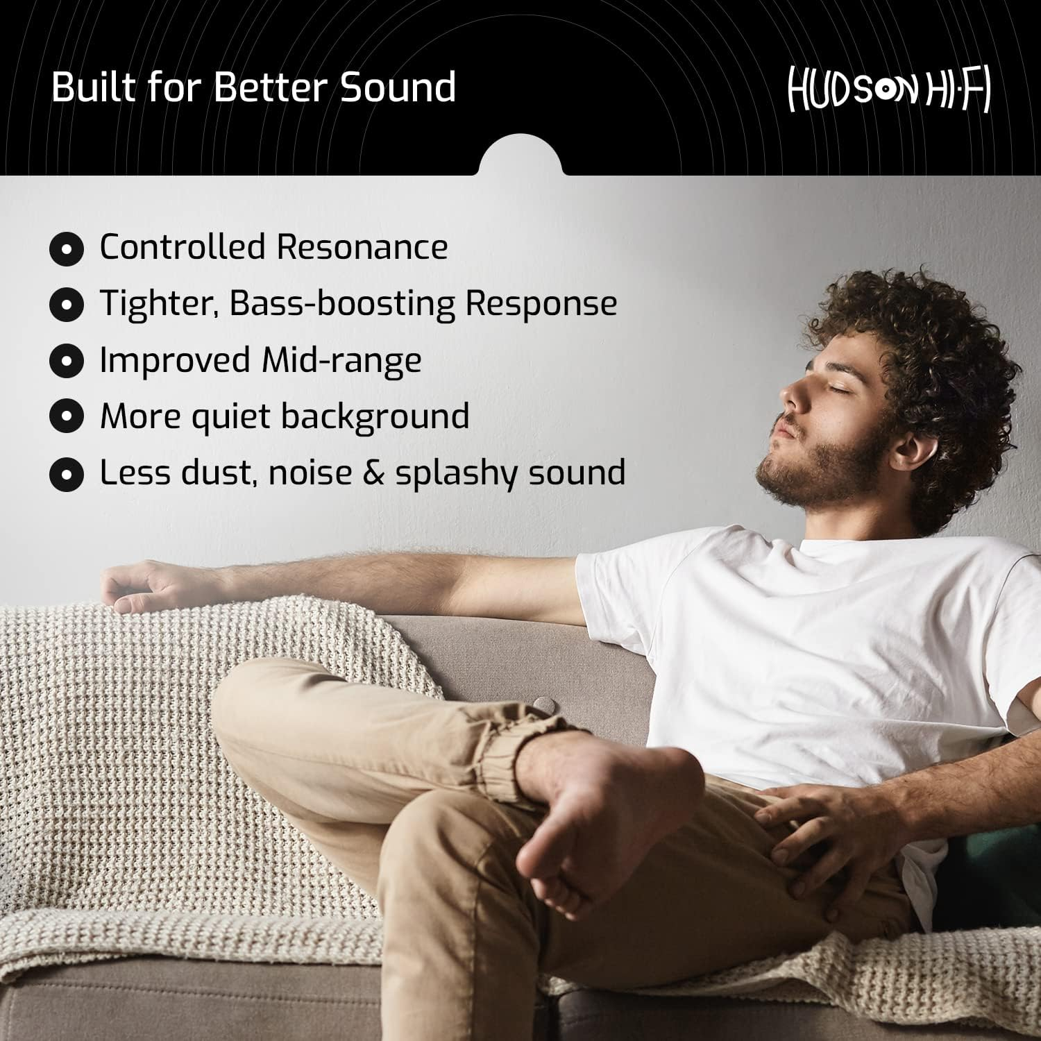 Acrylic Turntable Mat - White - LP Slipmat with Record Label Recess image number 1