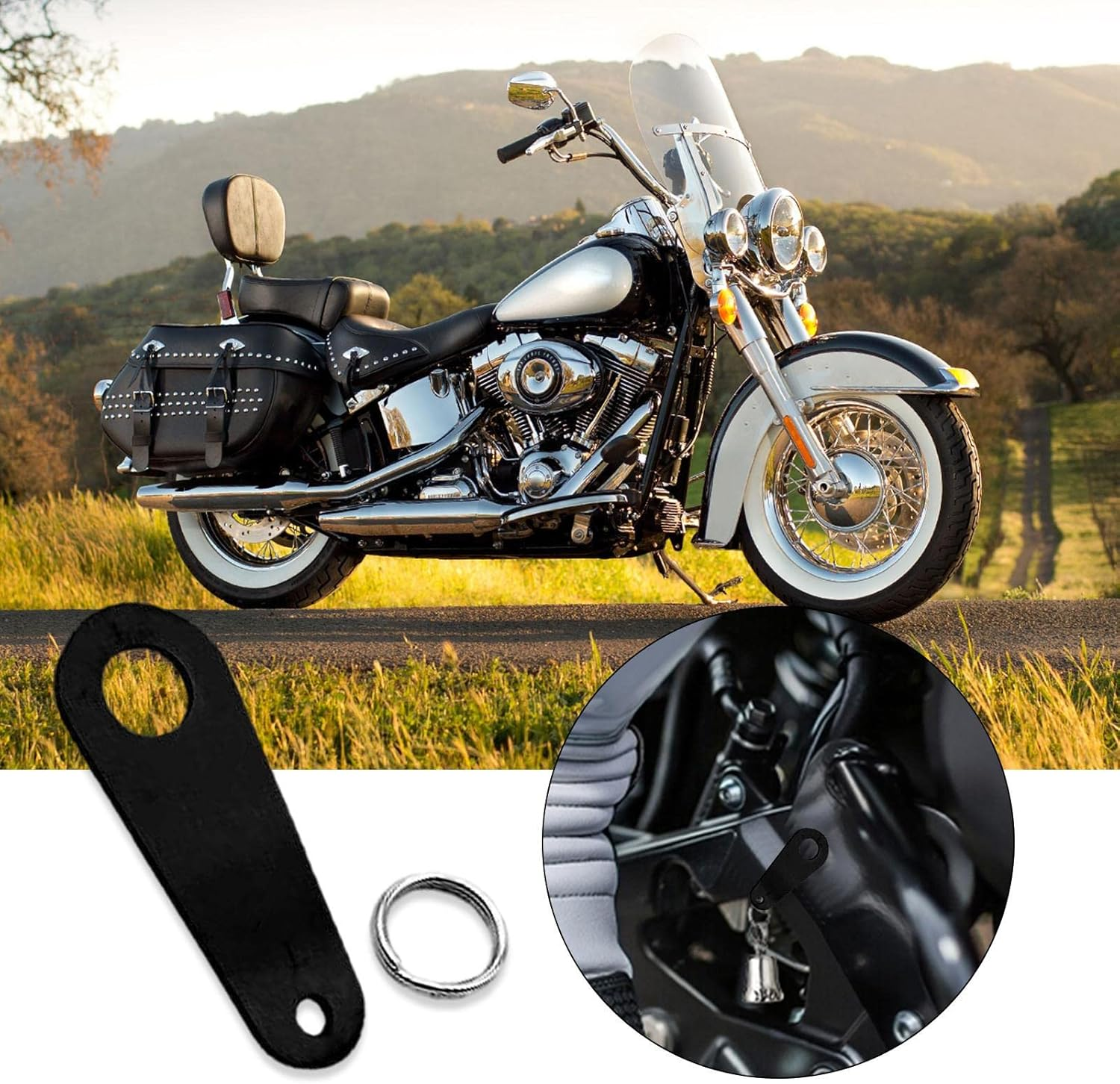 Motor Bell Hangers and Split Rings - Bells Accessory and Key Chain for Luck Motorcycle Accessories | Motorcycle Accessories Fits for Any Bells image number 2