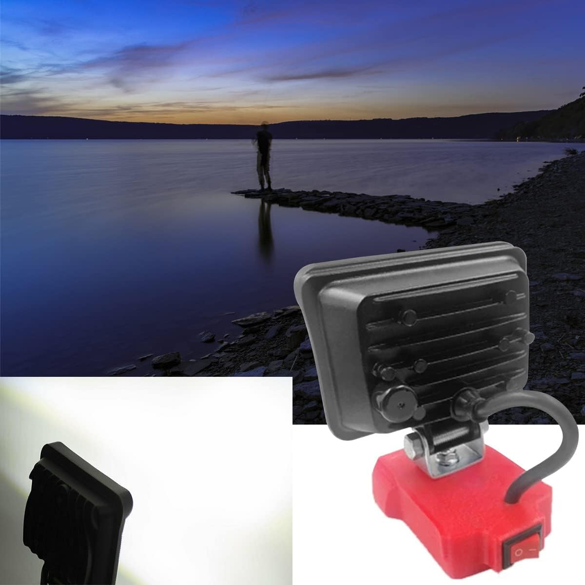 3 Inch LED Work Light for Milwaukee M18 20V Lithium Batteries Super Bright 180 Degree Rotation Jobsite Light image number 3