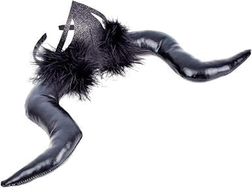 1 PCS Devil Horn Headband Demon Headband Horns Headpiece Halloween Cosplay Party Photo Props Headband Costume Accessory(Black) image number 1