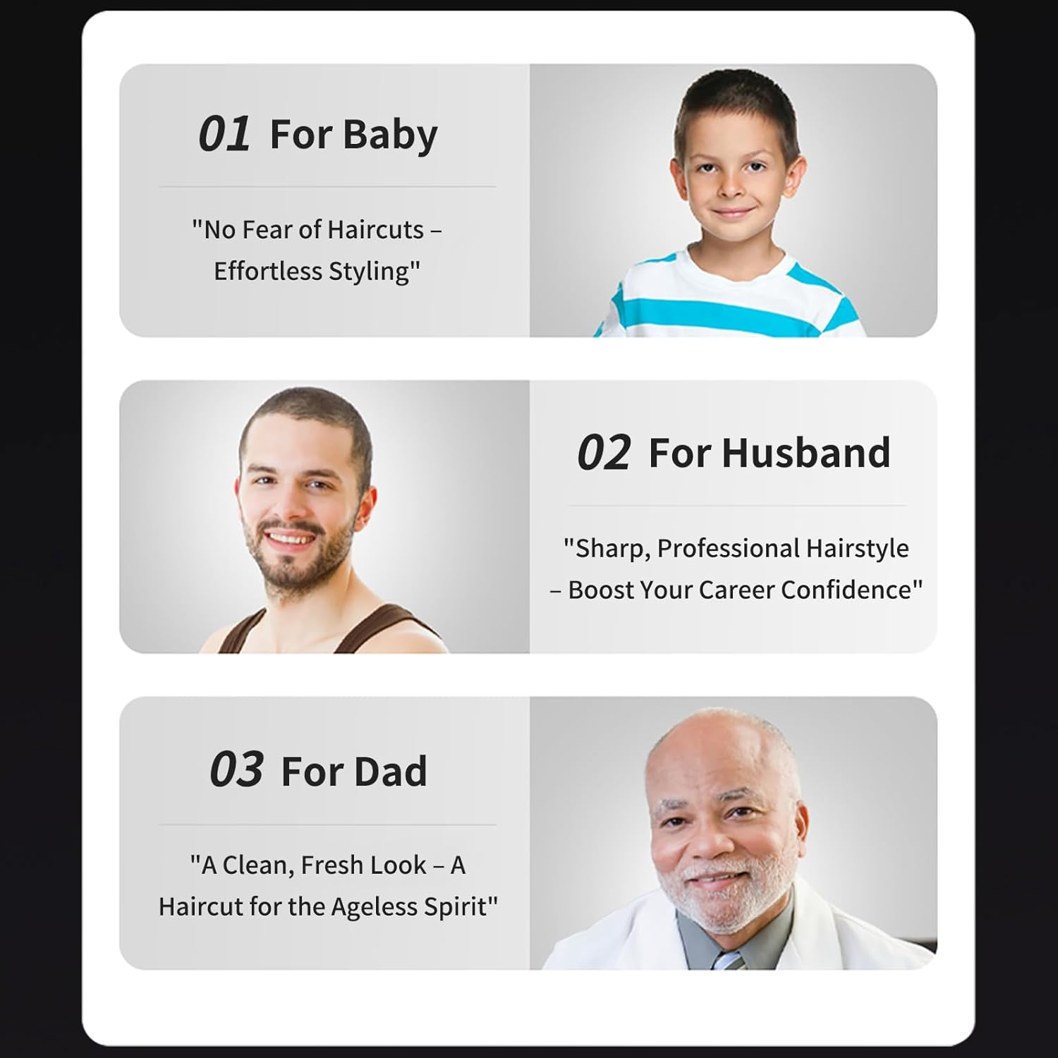 Cordless Self Hair Clippers for Men, Waterproof Electric Hair Trimmer for Short Hair, Easy Home Haircut Grooming Kit image number 2