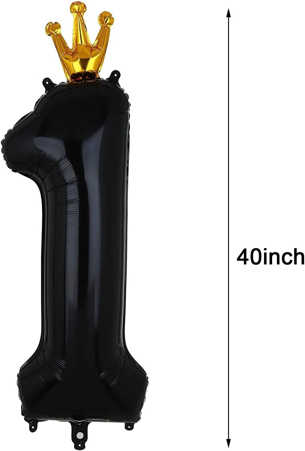Yamibobo Black Number Balloon 40 Inch, Black Large Number 1 Balloons, Digital Balloons for Birthday Party Celebration Decorations Supplies, Helium Foil Number Balloons for Wedding Anniversary image number 6