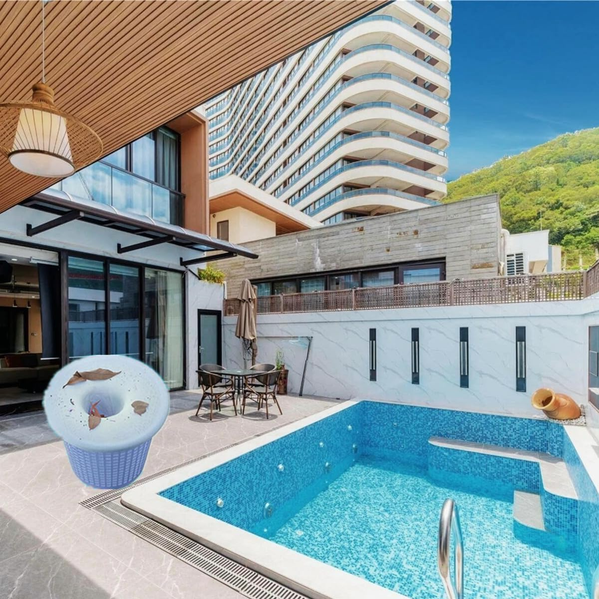 20 Packs of Pool Filter Socks, Pool Litter Cover, Pool Skimmer Socks, Filter Sock Net for Skimmer Baskets Dust and Stain Cover to Clean Pool Debris and Leaves image number 6