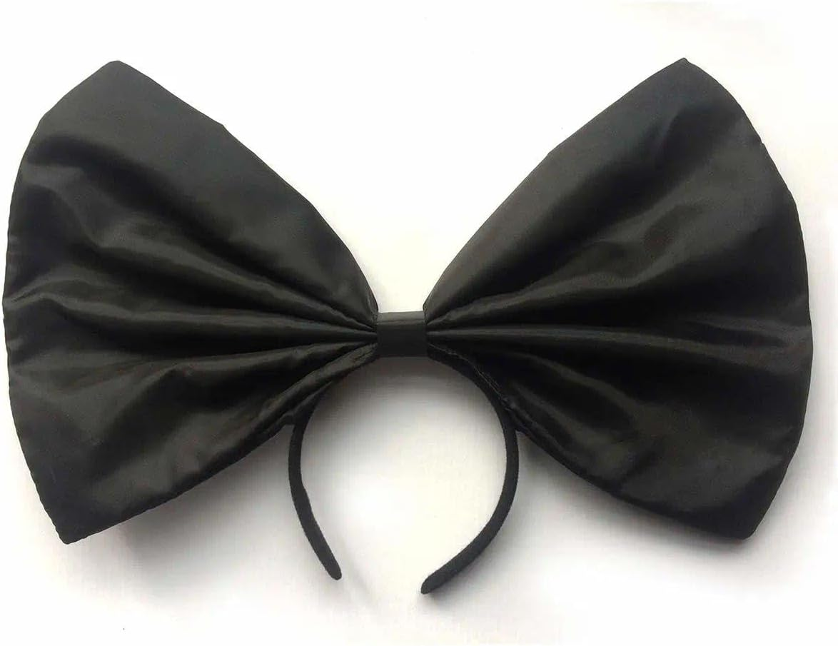 CRFY SIA Style Costume Wig Hair Accessory Black Bow Headband for Women Girl Cosplay