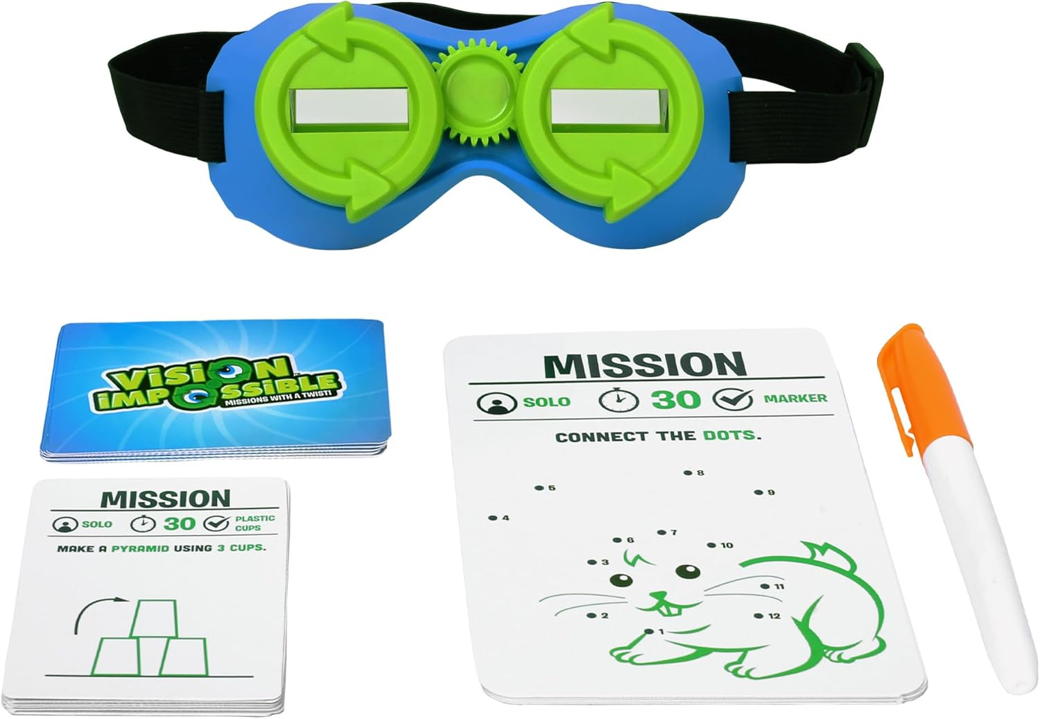 Zing Vision Impossible: Flip Your World Upsidedown and Sidewayes with This Hilarious Family Challenge Goggle Game image number 1