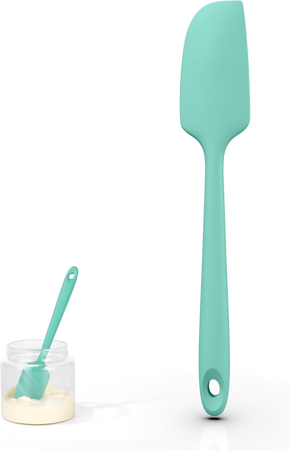 U-Taste 23 * 4Cm Small Spatula: 315℃ Heat-Resistant Silicone Mini Jar Scraper, Food-Grade Non-Stick Flexible Kitchen Baking Utensil for Mixing, Scraping Scooping Jam Butter in Bowl (Midnight Blue)