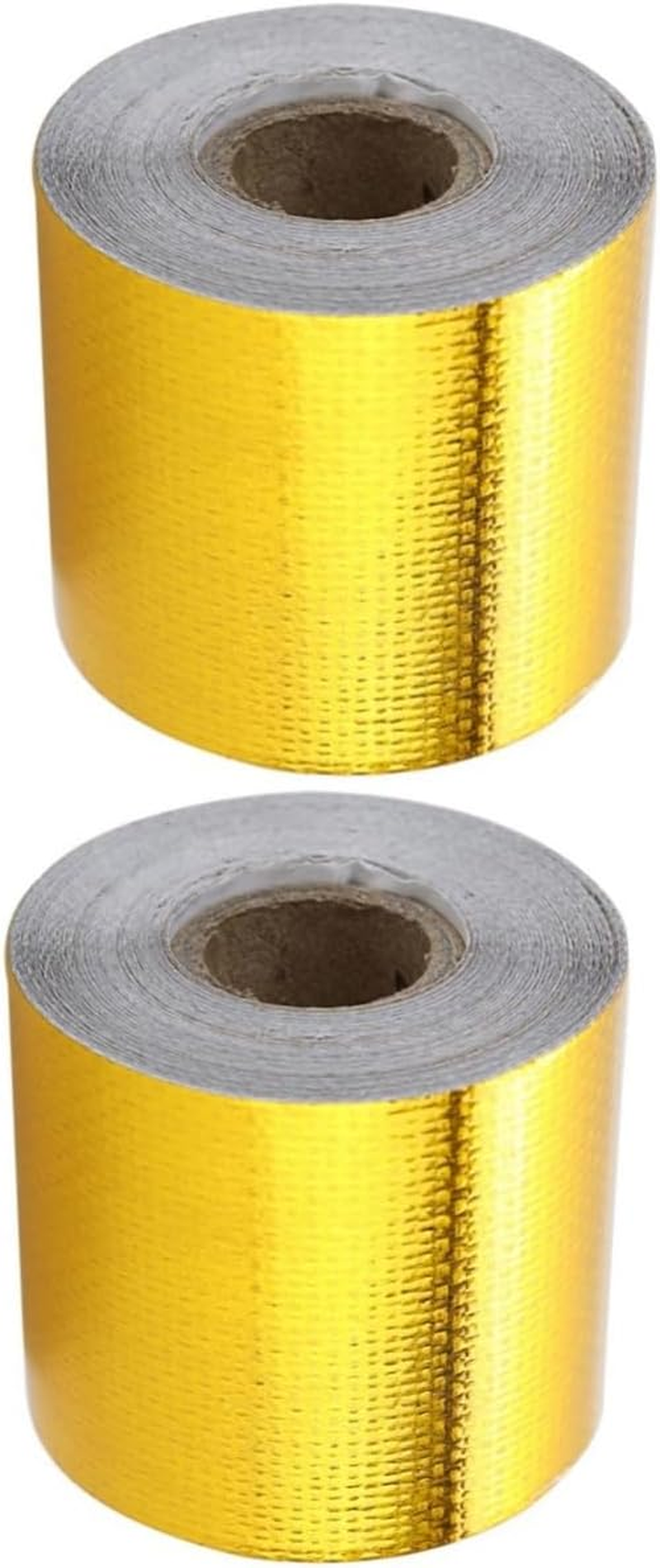 2Pcs Aluminum Foil Seal Tape Heat Insulation Tape Double Sided for Car Exhaust Duct Seal