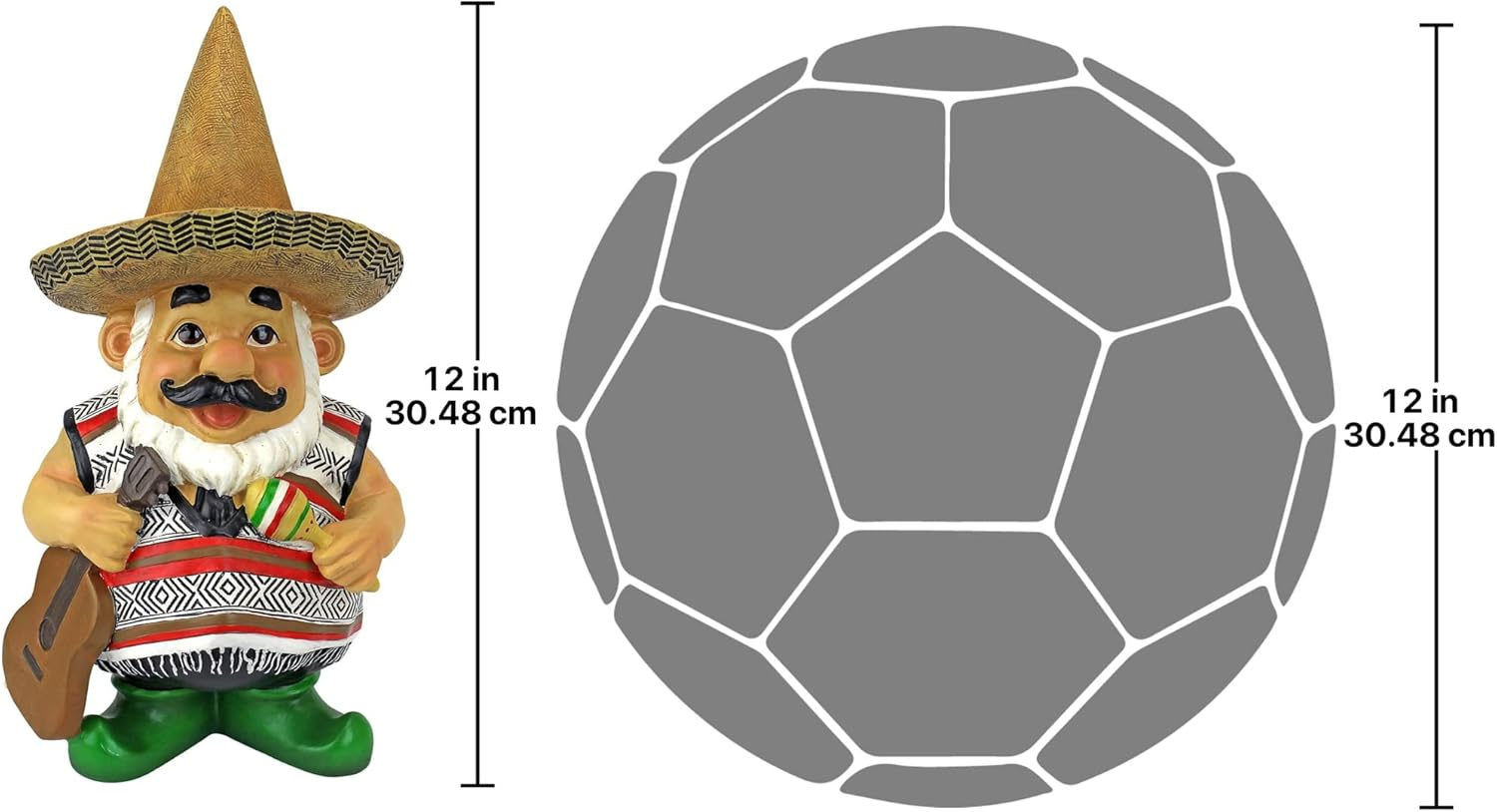 Design Toscano Pancho the Mariachi Garden Gnome Statue, Full Color image number 1