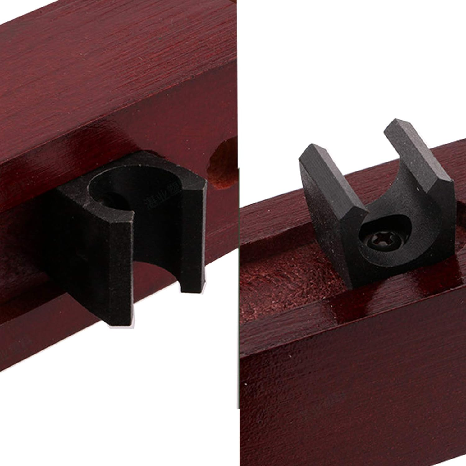 Mantouxixi Billiard Snooker Wooden Cue Rack Clip Stick Holder for 6 Pool Sticks, Wall Mount Wood Stained 6 Cues Billiard Wooden Pool Cue Rack Wall Mounted Stick Holder image number 3