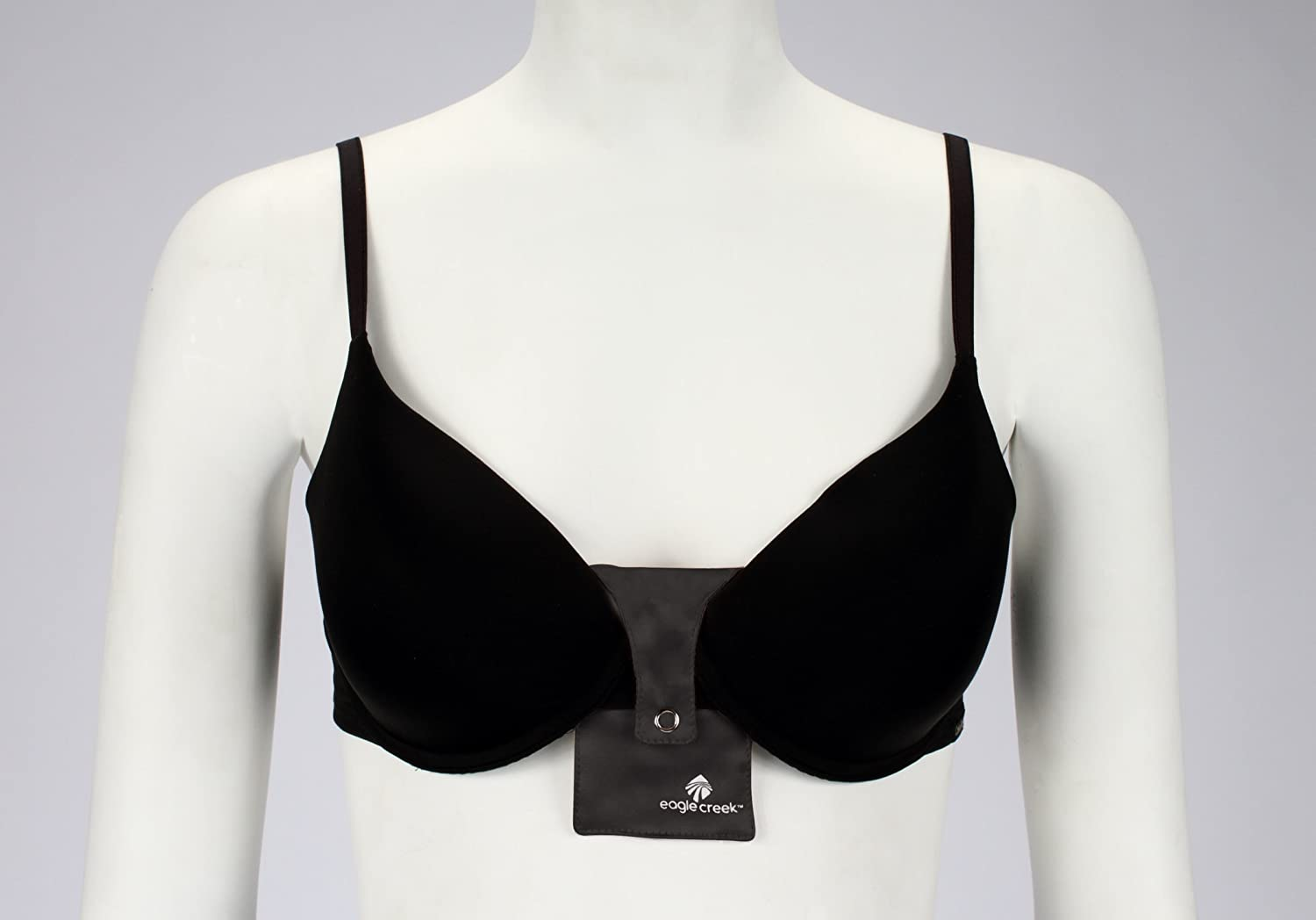 Eagle Creek Silk Undercover Bra Stash, Black - Rose image number 2