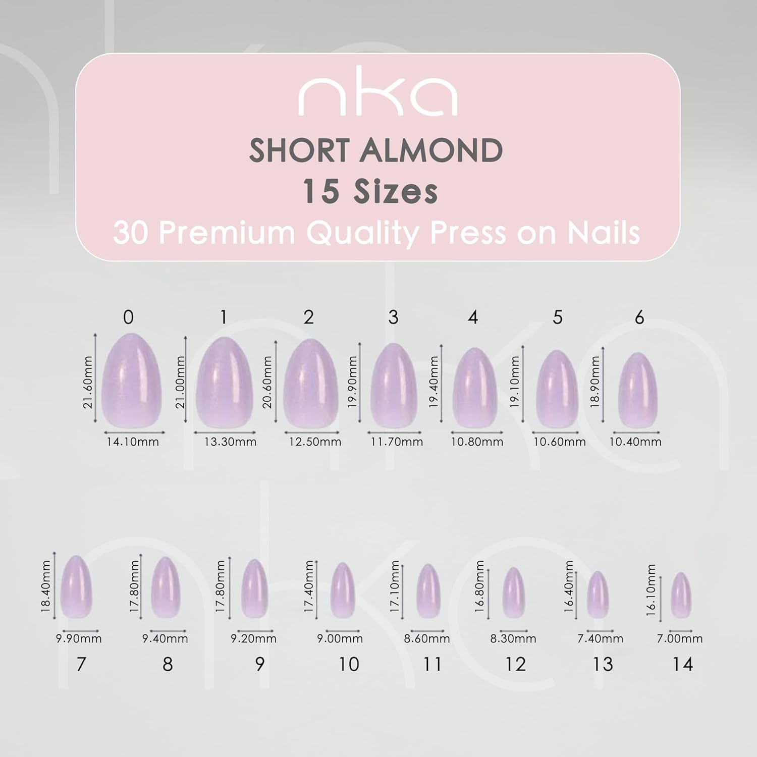 FRENCH ALMOND PRESS on NAILS KIT - PREMIUM 30 NAIL SET FAKE NAILS ACRYLIC NAILS FRENCH PRESS on NAIL image number 1