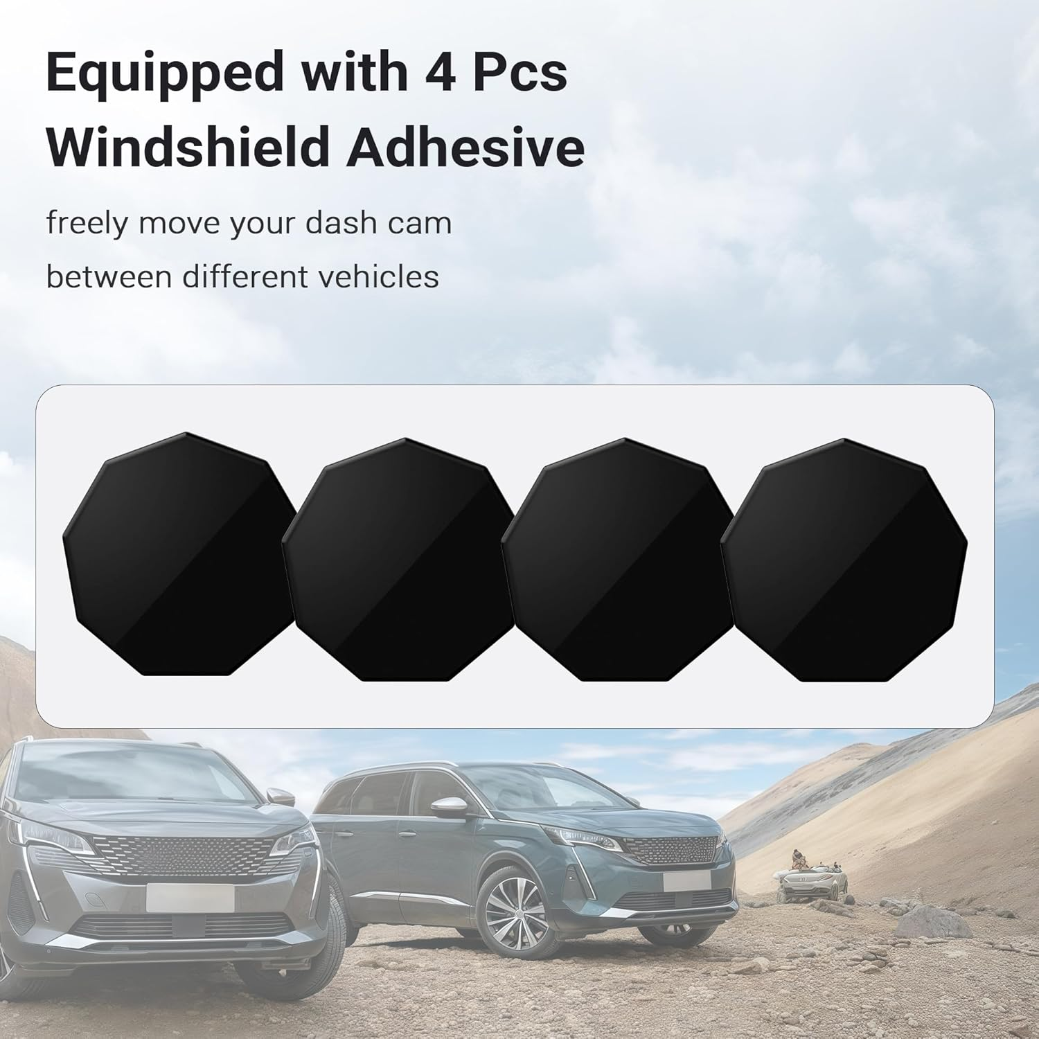 Magnetic Mount for Garmin Dash Cam,With 4 PCS Windshield Sticky,Strong Adhesive and Magnet, Compatible with Garmin Dashcam Mini 2/Mini 3/67W/57/47/Tandem and Etc., Low-Profile Design image number 1