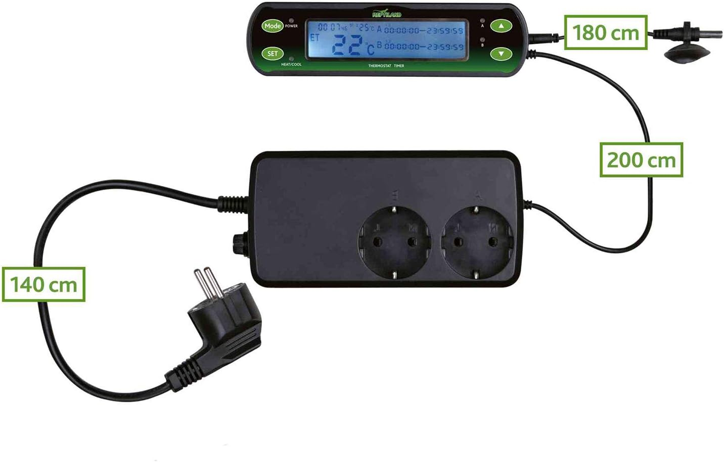 Trixie Digital Thermostat with 2 Circuits,