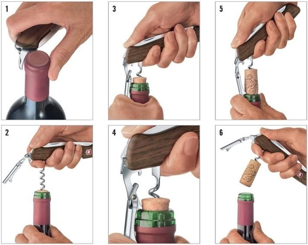 Victorinox 0.9701.64 Wine Master Olive with Pouch 130Mm for the Wine Connoisseur in Olive Wood 5.1 Inches image number 3