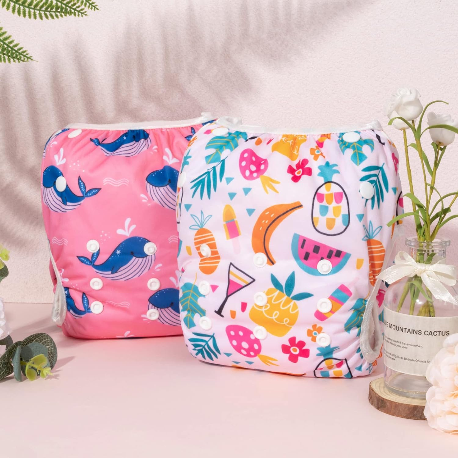 ALVABABY Swim Diapers Baby Toddler Snap Large Size Reusable Adjustable Washable 0-2 Years Old Baby Boys Girls Swim Diaper ZYK103-D118-AU image number 1