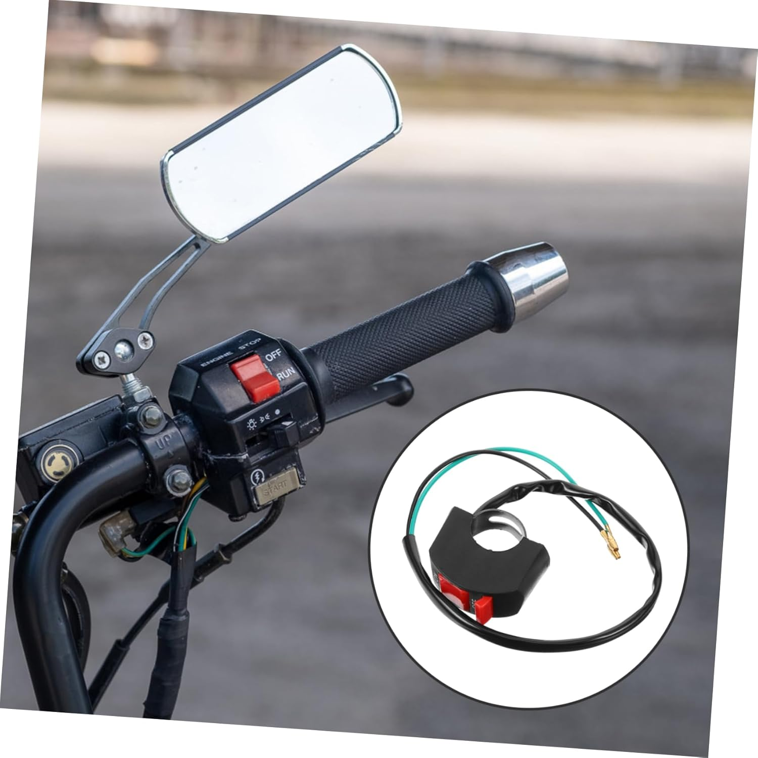 Modified Switch Motorcycle Headlight Led Handlebar for Motorbike Switch Motorcycle Handlebar Accessory and off Function for Motorbike image number 2