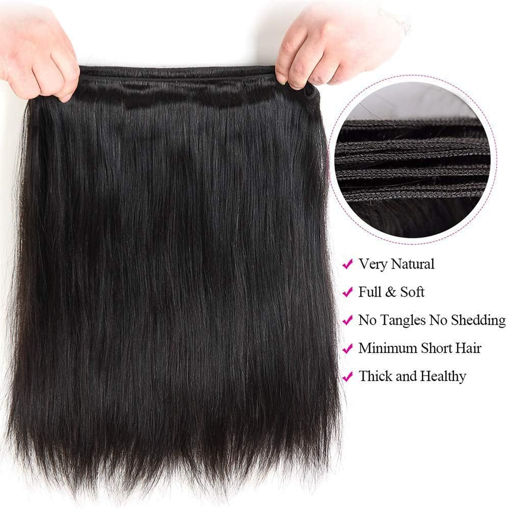 10A Brazilian Straight Human Hair Bundles 18 20 22 Inch 100% Unprocessed Virgin Straight Weave 3 Bundles Deals Human Hair image number 6