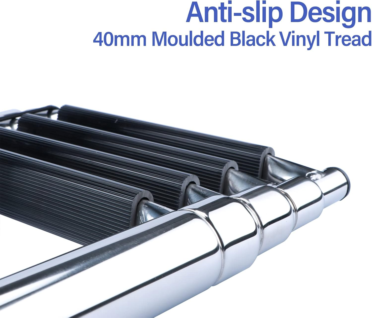 Pontoon Boat Ladder, Telescopic 4 Step Ladder Stainless Steel Telescoping Extendable Boat Ladder 900 Pound Capacity for Marine Yacht/Swimming Pool image number 2