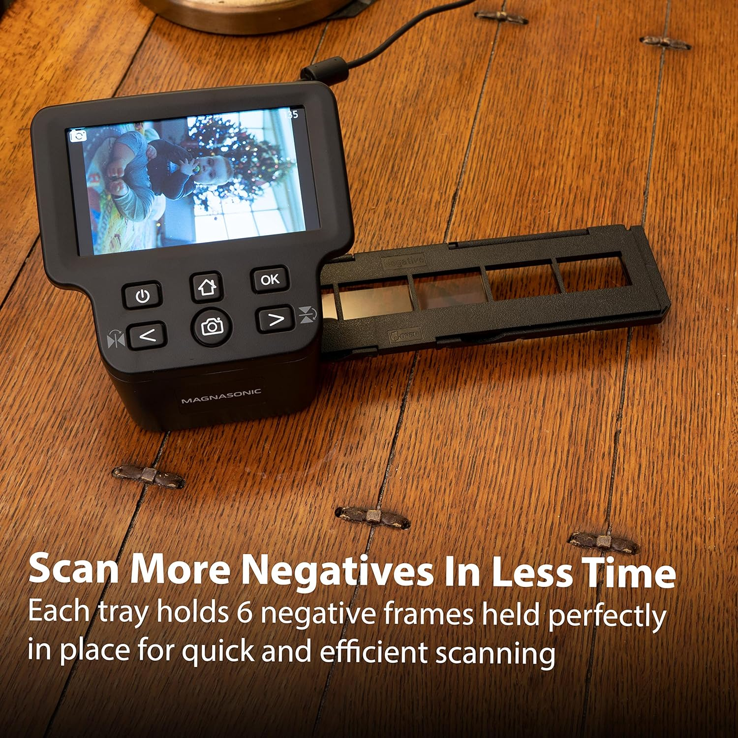 Magnasonic Long Tray Negative Film Holder for 35Mm Compatible Film Scanners, Holds 6 Negative Frames to Speed up Processing Time, Easy to Use, Gently Flattens and Protects Film Edges - Set of 3 (NT01) image number 5