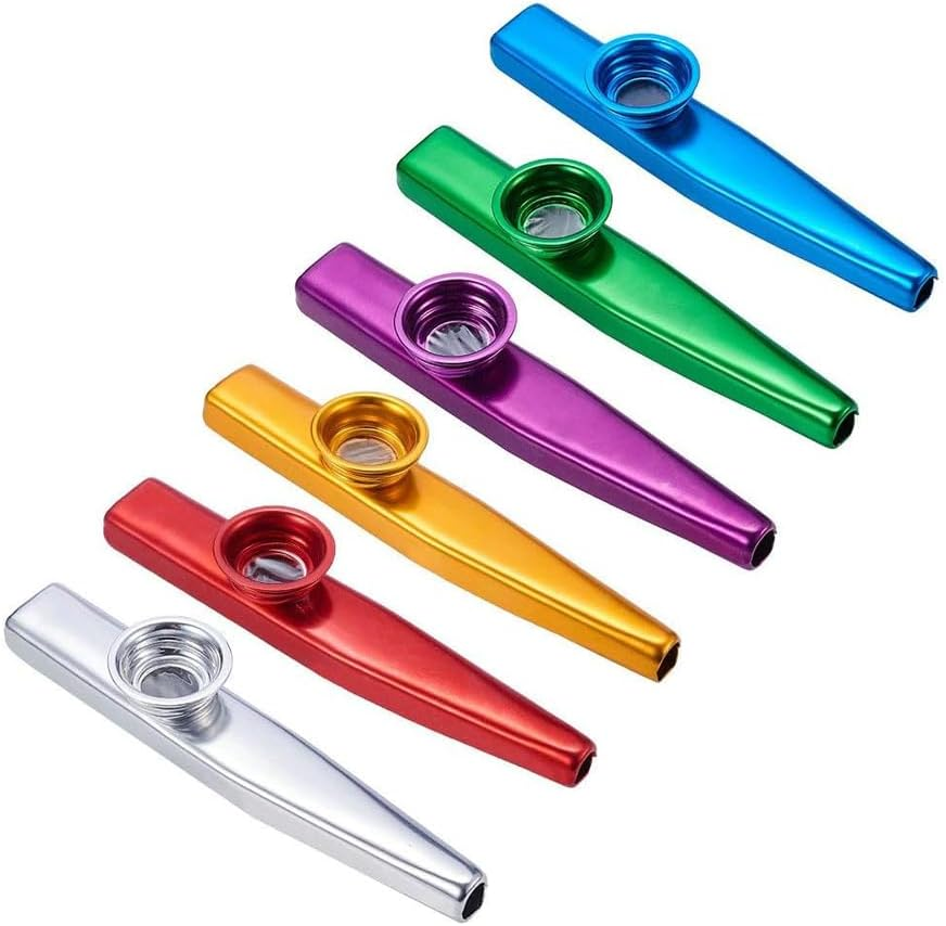 6 Pcs Metal Kazoos, Musical Instruments, Kazoo Flutes, Party Favor, Gift Bag Fillers, Entertainment Gift image number 3