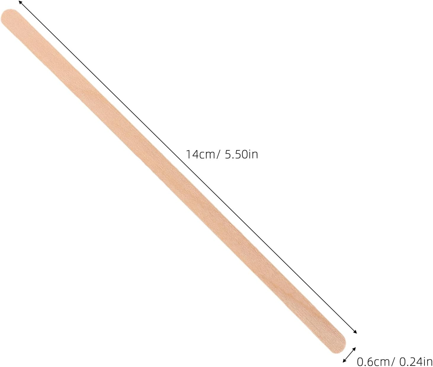 OHPHCALL 250Pcs Wooden Coffee Stirrer Sticks Disposable Ends Mixer for Hot Drinks Tea Cocoa Cocktail Bar Office Use