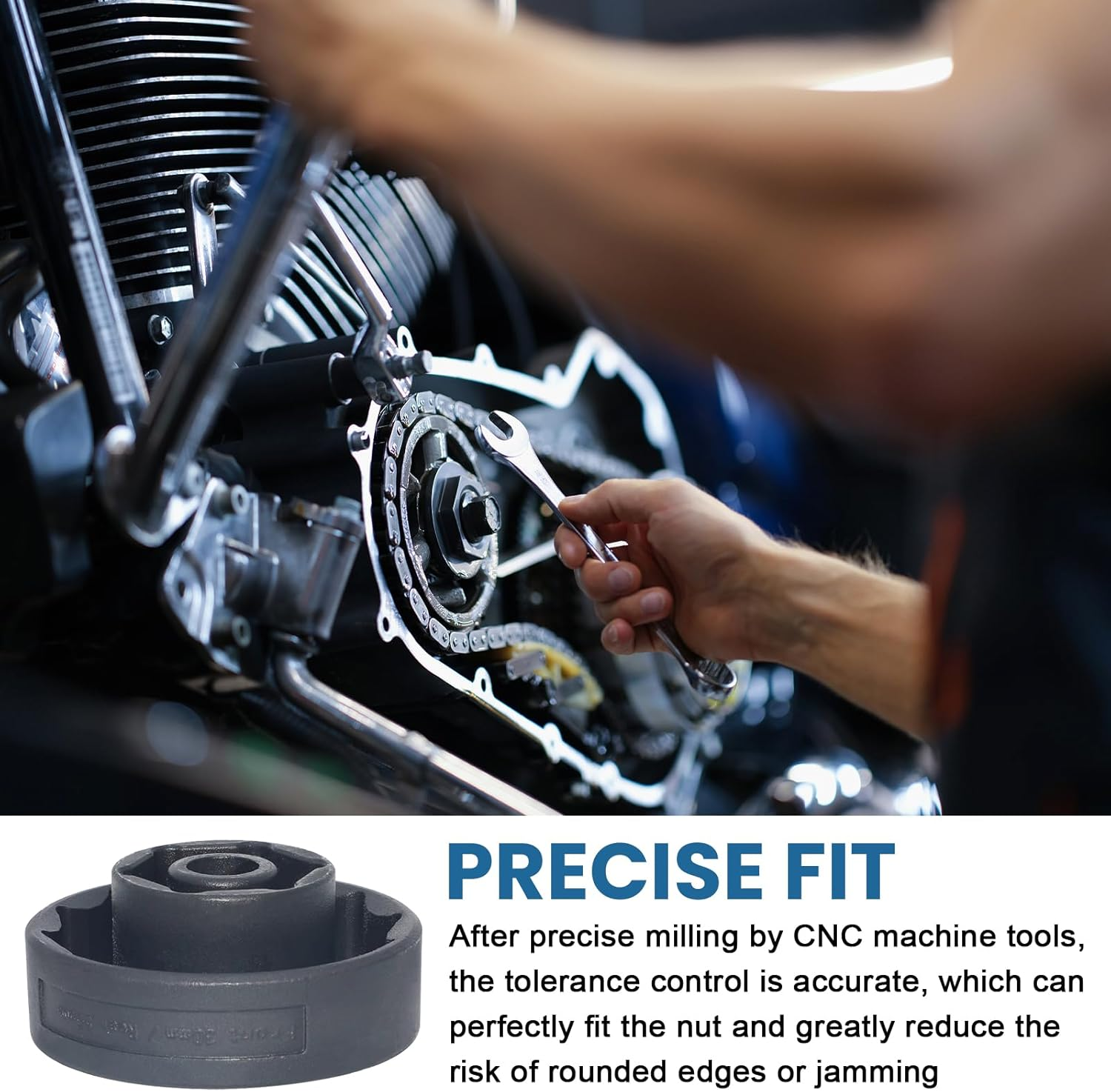 Nut for Ducati Motorcycle Axle Nut Front and Rear: Insert Axle Tool Axle Nut Socket Tool for Ducati 1098, 1198, 1199, Panigale Multistrada Diavel, SW 55 Mm and 30 Mm image number 4