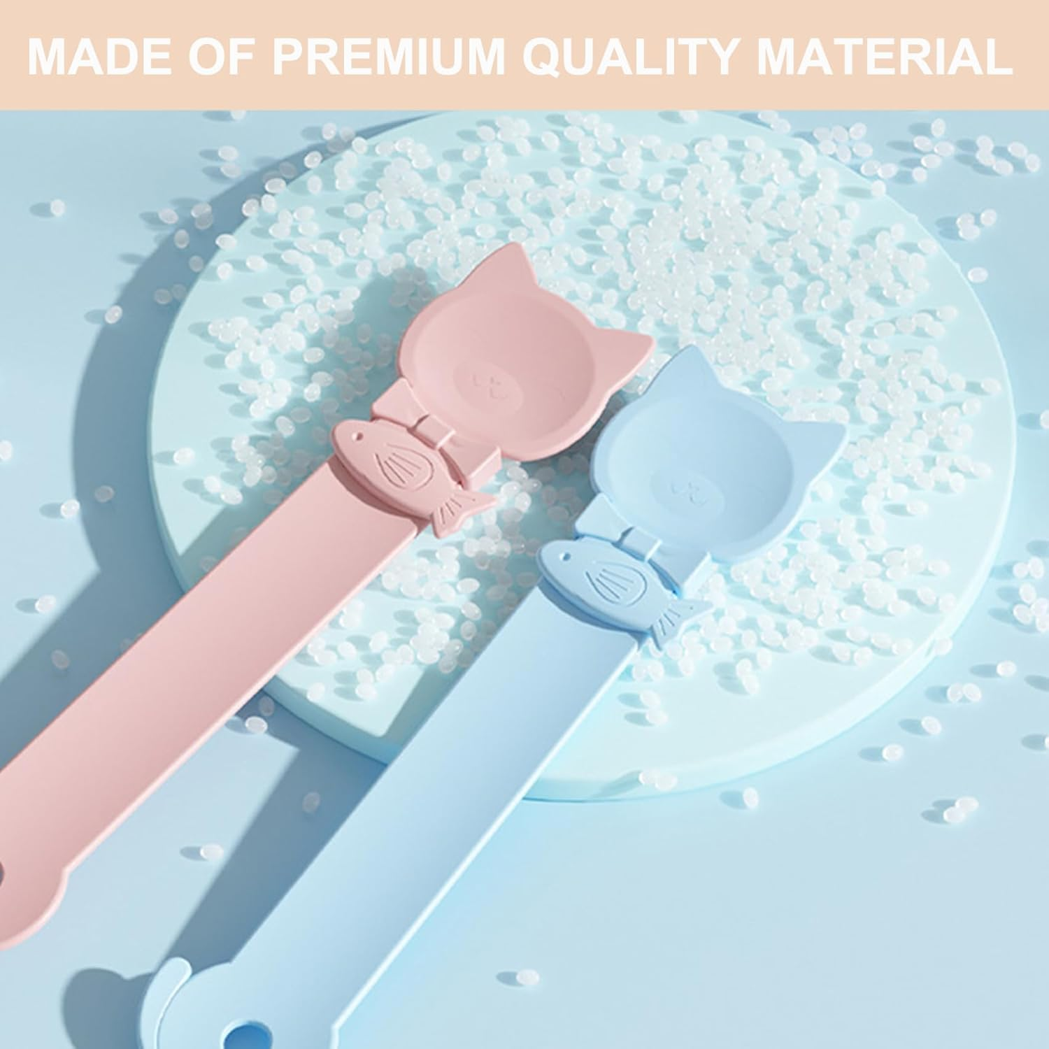 2PCS Cat Treat Spoon Squeeze,Cat Strip Feeder Spoon,Multi-Function Dispenser Tool,Easy Feeding Spoon for Licky Treats,Pet Food Spoon for Wet Food(2 Color) - 2 Pcs Spoons image number 5