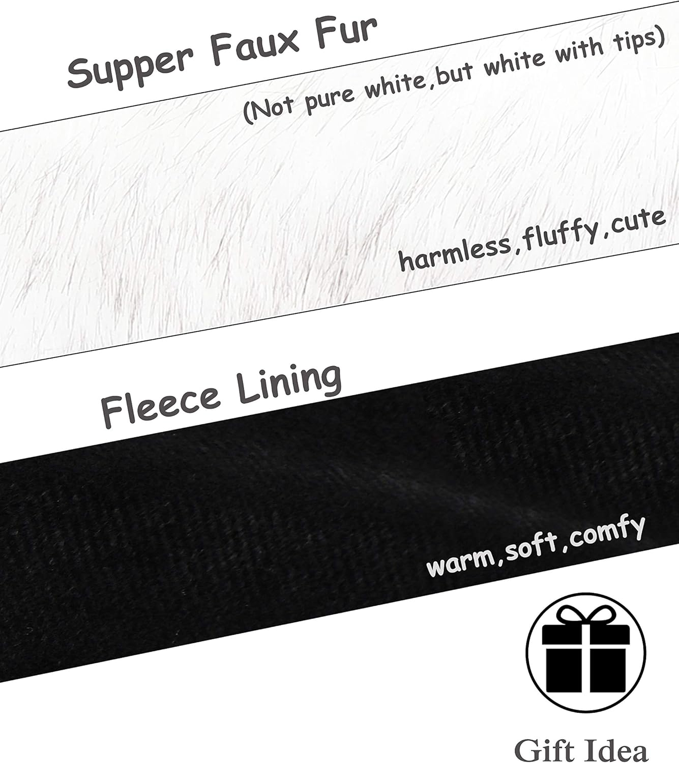 Faux Fur Headband with Elastic for Women'S Winter Earwarmer Earmuff - Black With Kgb image number 2