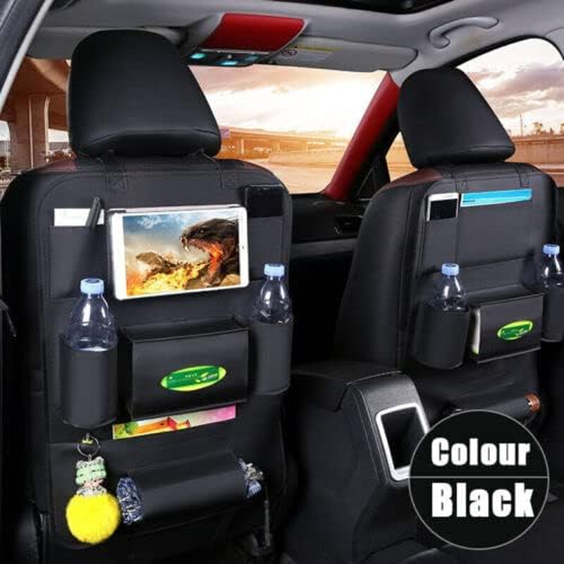 AIMALL Car Seat Back Organiser Tidy Organizer Travel Kid Storage Bag Pocket Cup Holder, 16.5X22.8 Inch Storage Bag, Waterproof Travel Pocket with Cup Holder, Adjustable Straps for Kids and Adults image number 1