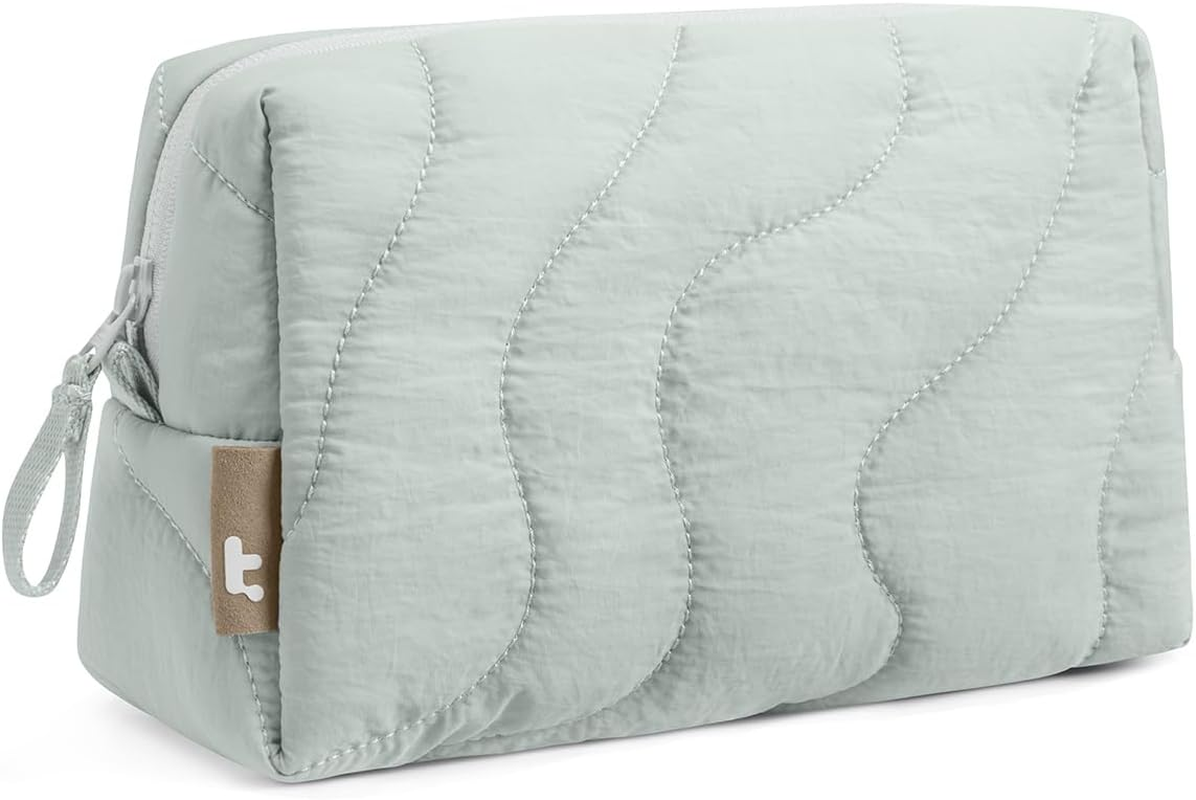 Tomtoc Cable Organiser Bag, Puffy Travel Tech Pouch Electronic Cord Organiser EDC Bag Travel Essentials for Women Girls Gifts, Portable Accessory Storage for Charger, Cord, Cable, Phone, Daily Items