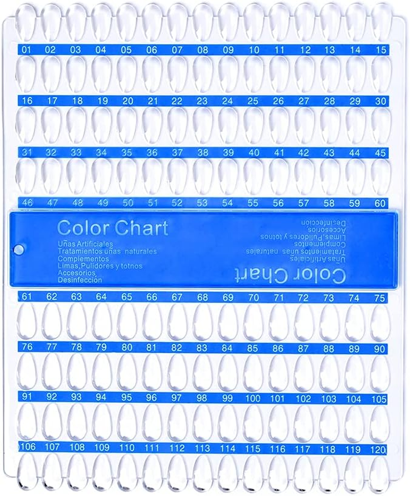 Nail Art Tips Colour Card Display Card Portable Polish Palette Nail Art Polish Practice 120 Colours image number 1