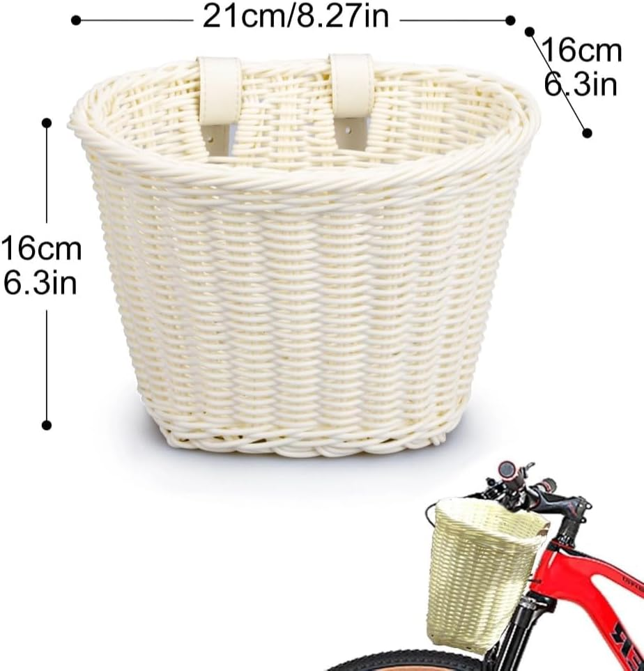 Kids Bike Basket, Kid'S Front Handlebar Basket,Girl'S Basket Kit, Suitable for Most Children'S Bicycles and Kids Tricycles Handlebar image number 3