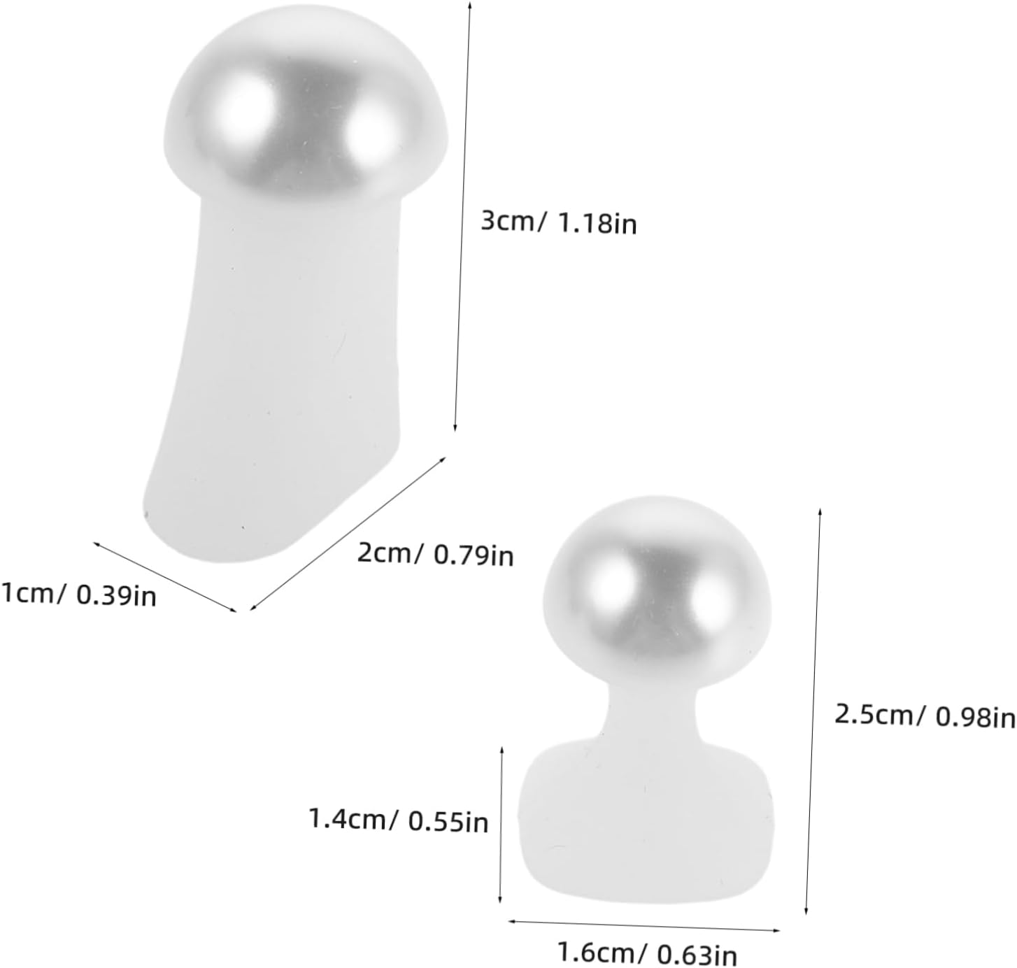 HAPINARY 24Pcs Nail Toe Separator Nail Tools Toe Separators Finger Divider Silica Gel White