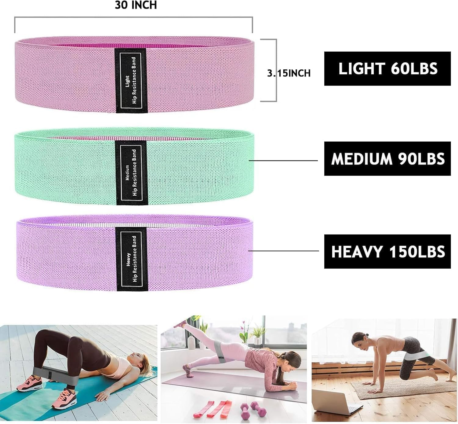 Pilates Essentials Kit for Women - 8PC Home Pilates Set with Magic Ring, 25Cm Yoga Ball, Booty Bands, Figure 8 Resistance Band, Stretch Bands for Glutes Training & Core Workouts image number 3