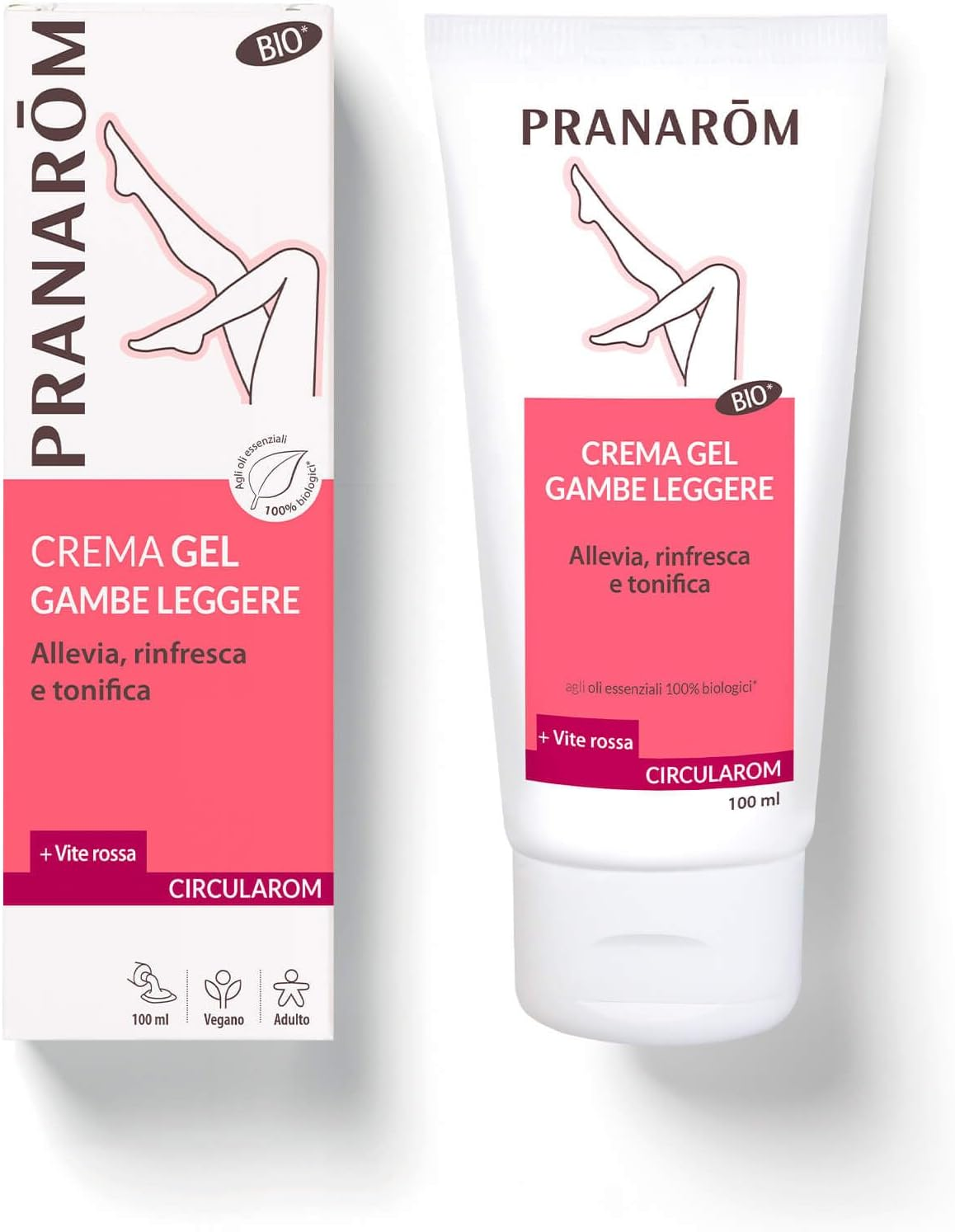 Pranar&ocirc;m &ndash; Circularom &ndash; Organic Cream Gel &ndash; Lightweight Legs &ndash; 100 Ml