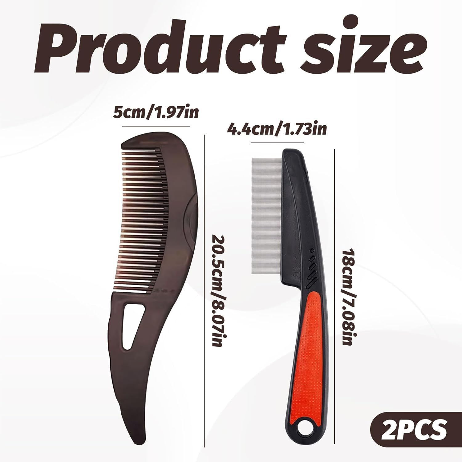 Dandruff Comb, Scalp Comb, Scalp Brush, 2Pcs Hollow Tooth Hairbrush Dandruff Comb and 2Pcs Stainless Steel Fine Tooth Dandruff Remover Comb, Scalp Sweep Detoxing Comb, Scalp Detox Comb image number 3