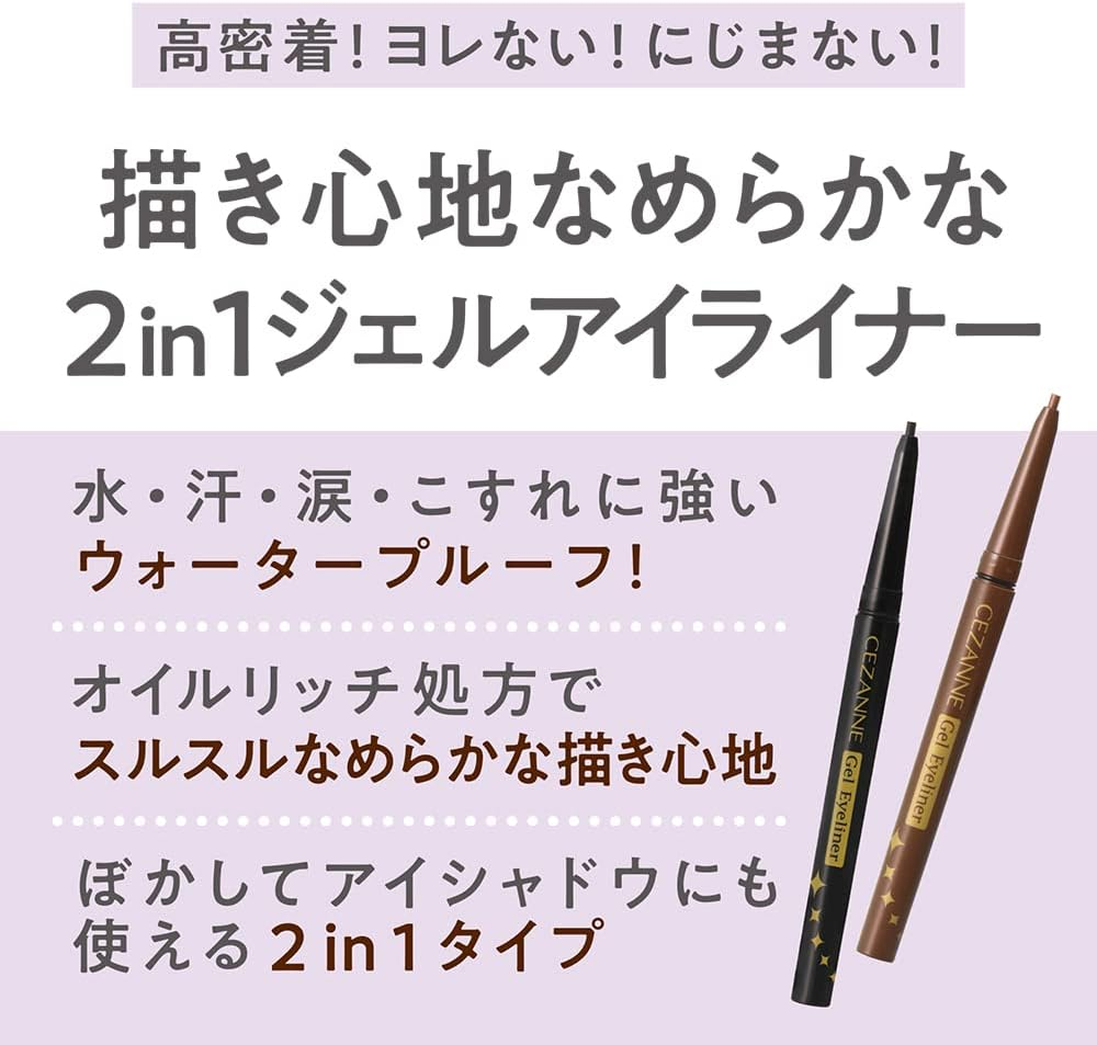 Cezanne Gel Eyeliner 90 Terracotta Brown 0.1G Waterproof image number 5