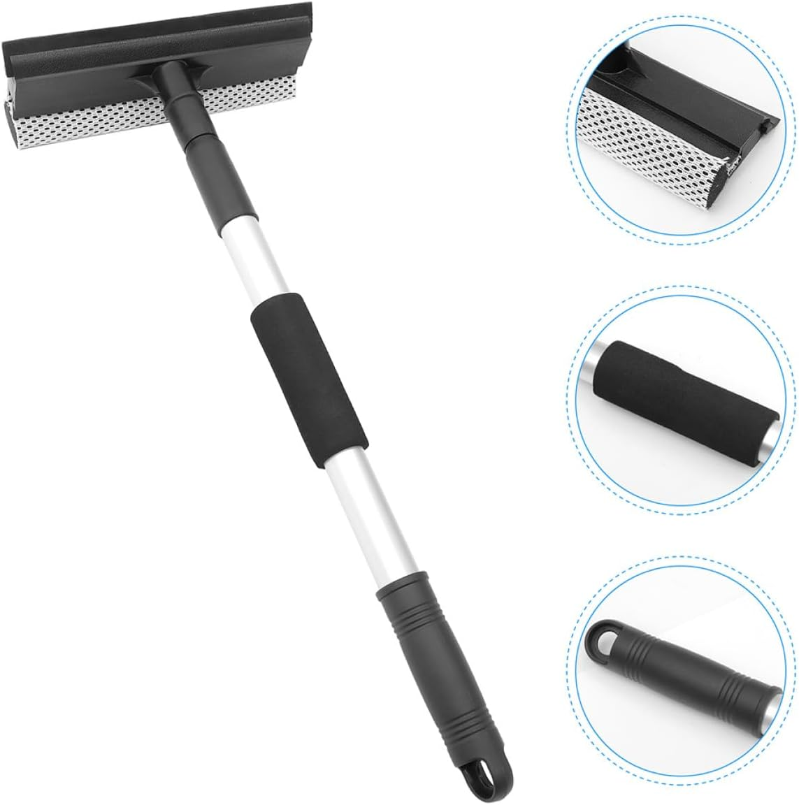 TOPPERFUN 2 Pcs Extendable Window Squeegee with Telescopic Handle Dual-Sided Glass Cleaner for Home Car Windshield Shower Door Multi-Purpose Cleaning Tool image number 3