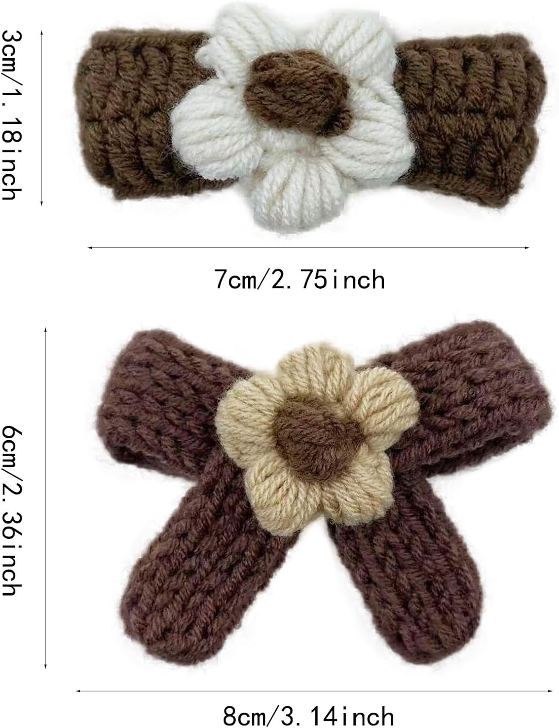 4 PCS Hair Clips for Girls, Flower Hair Clips Bow Hair Pins Artificial Wool Hair Clip Furry Hair Barrettes Small Alligator Hair Clips Hair Accessories for Women Girls