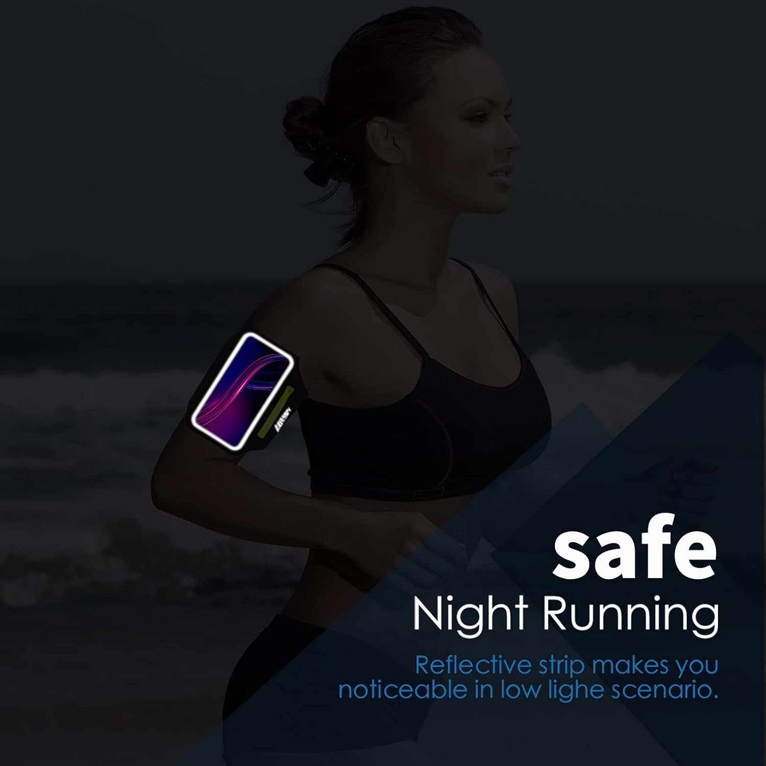 HAISSKY Sports Armband with Headphones Bag Sports Armband Mobile Phone Case Sport for Iphone 16 Pro Max/15 Pro/14/13 Pro/12 Plus, Huawei P70 Pro/P60 Pro/Mate 60 Xiaomi, Galaxy Mobile Phone Case