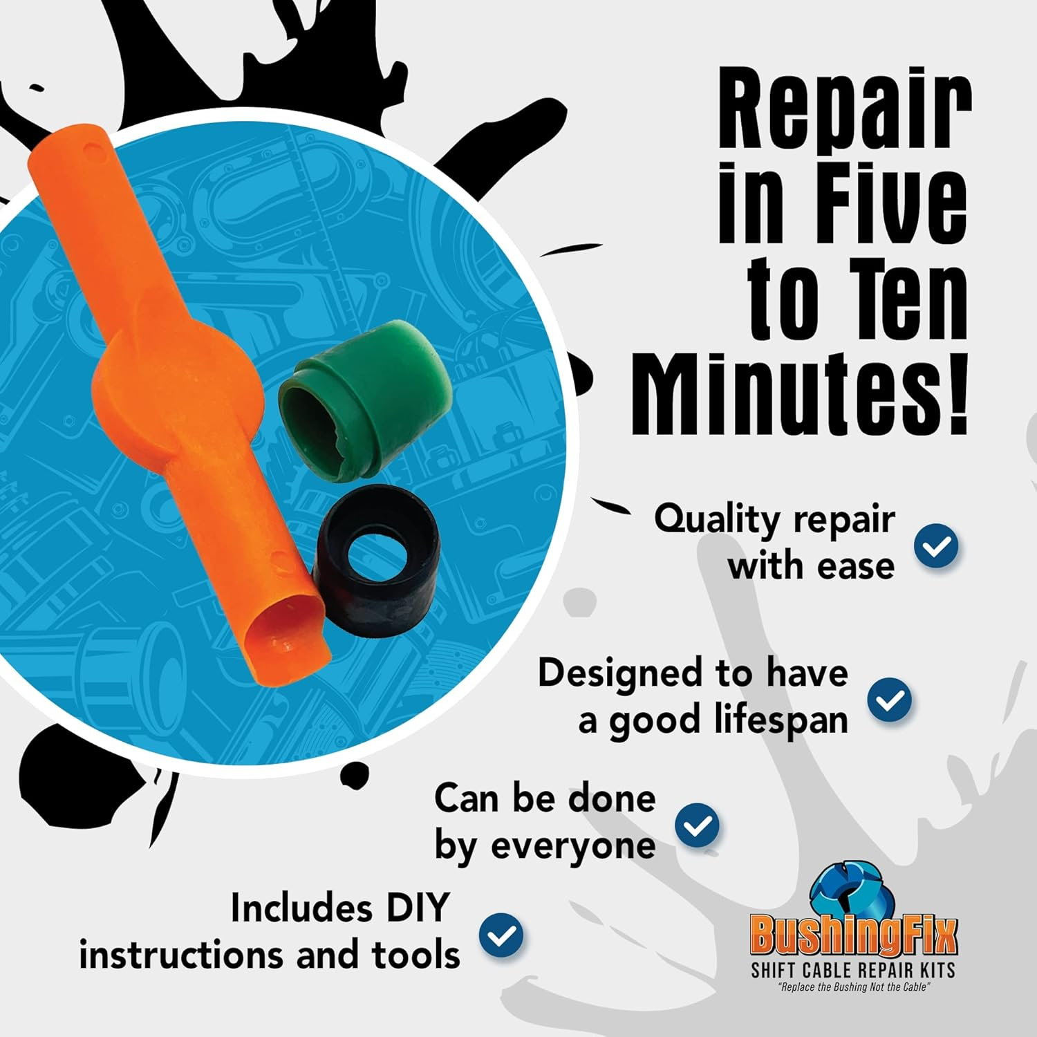 Bushing Fix Si2Kit - Automatic Transmission Shift Cable Bushing Repair Kit image number 5