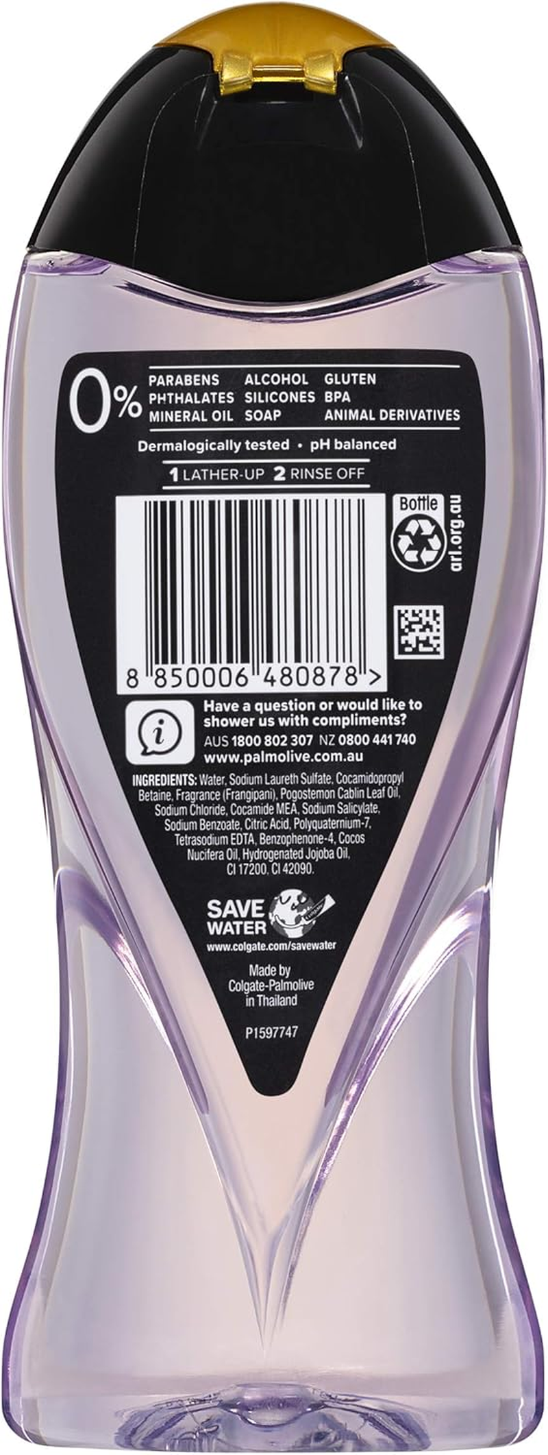 Palmolive Luminous Oils Body Wash 400Ml, Far North Queensland Frangipani & Coconut, Nourish & Glow (Pack of 2) image number 2