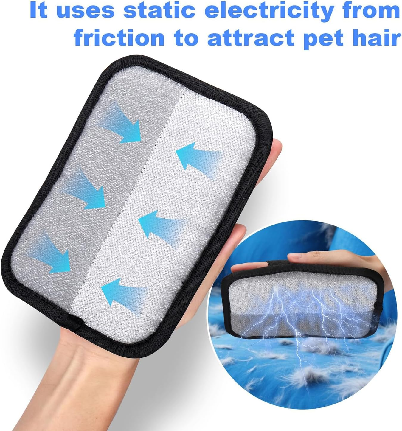 VICDUEKG Fellmagnet, 2025 Pet Hair Remover Glove, Pack of 2 Reusable Fur Magnetic Gloves, Cat Grooming Gloves for Clothes, Car Seats, Sofas image number 3