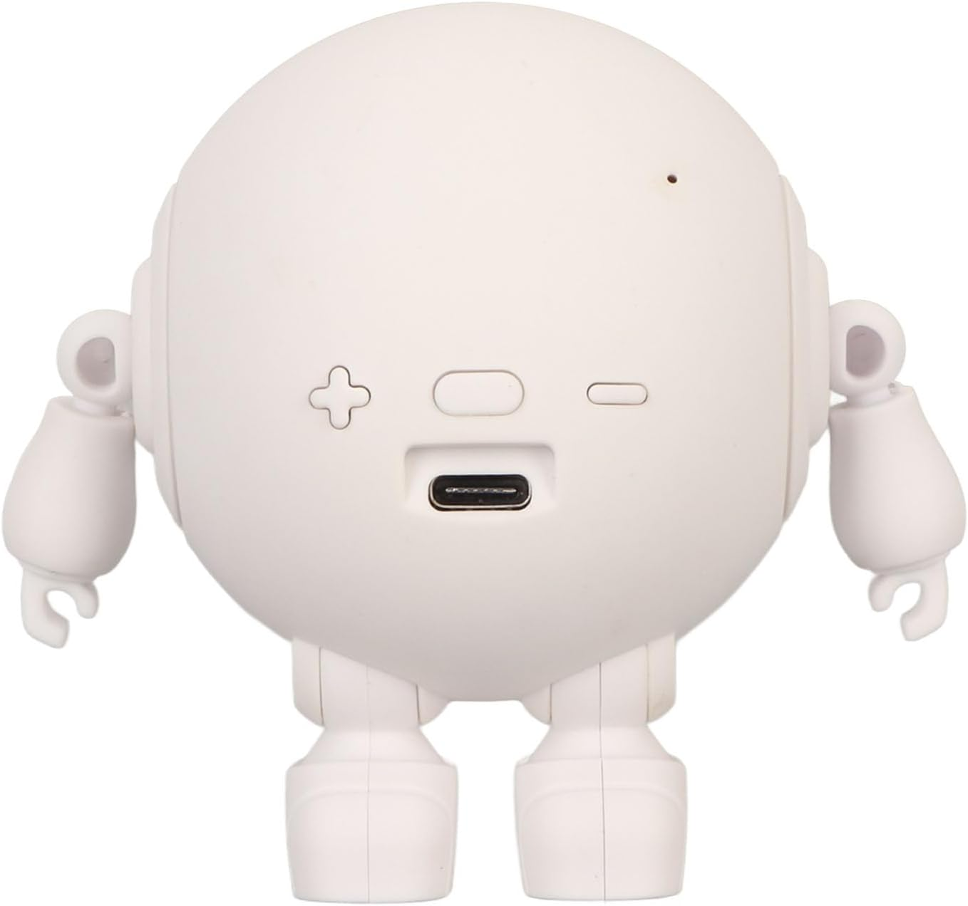 Robot Speaker, 1000Mah Clear Bass USB C Compact Speaker BT 5.0 Built in Mic for Home (White) image number 4