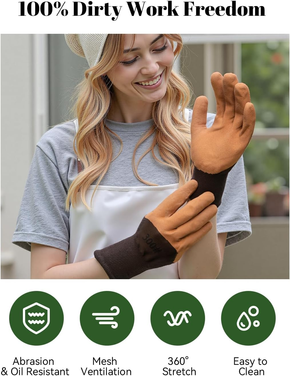 Gardening Tools Set 9-Piece Heavy-Duty Gardening Hand Tools with Floral Tote Bag, Stainless Steel Garden Supplies Kit Ideal Gardening Gifts for Women Mom Wife Green image number 6