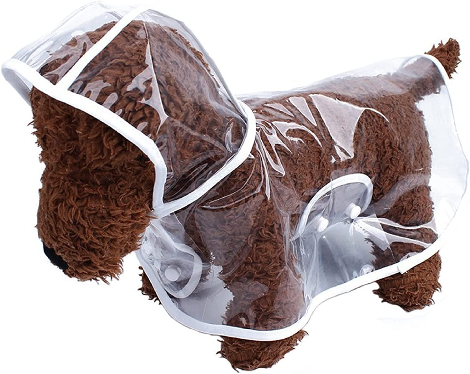 Dog Raincoat - Clear Waterproof Hooded Rain Jacket, Plastic Poncho for Small Medium Dogs image number 4
